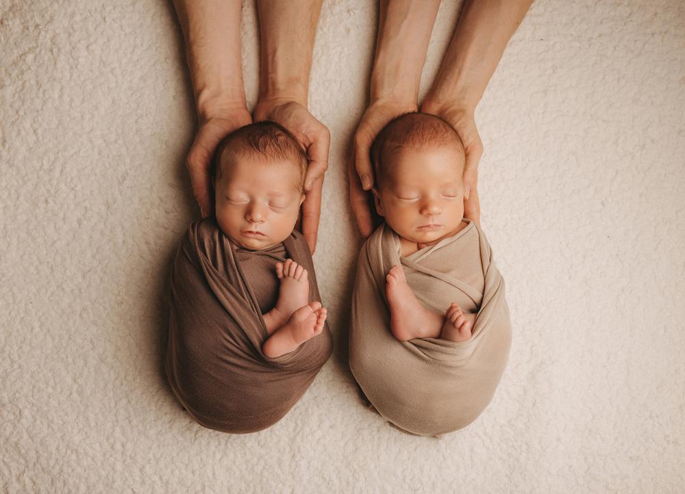 Zwillinge Neugeborenenen Fotostudio Plauen