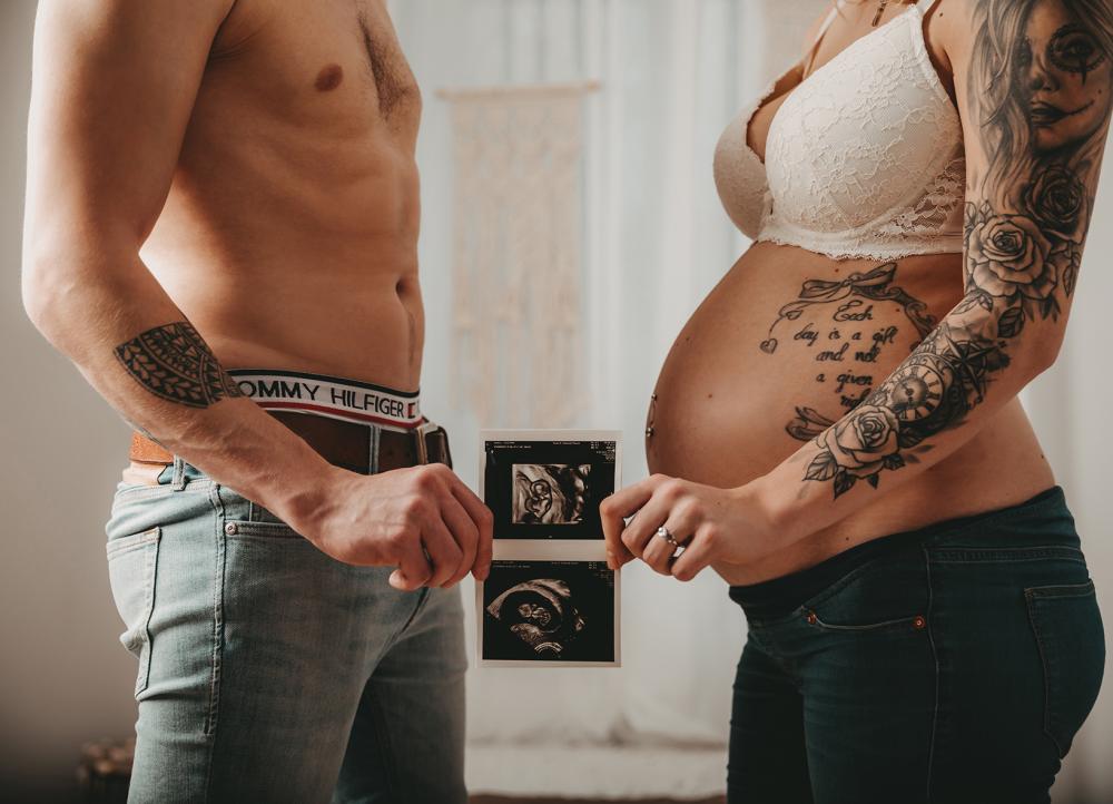 Ultraschall schwanger Schwangerschaft Bauchbildshooting Plauen Fotograf